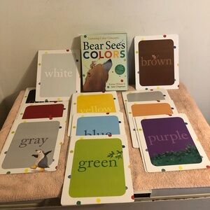 2015 Bear Sees Colors by Jane Chapman Flash Cards Missing 3 Cards